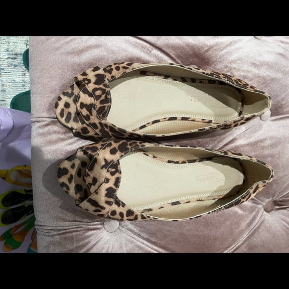 ASOS Peeptoe Ballet Flats in Leopard - Picture 2 of 9